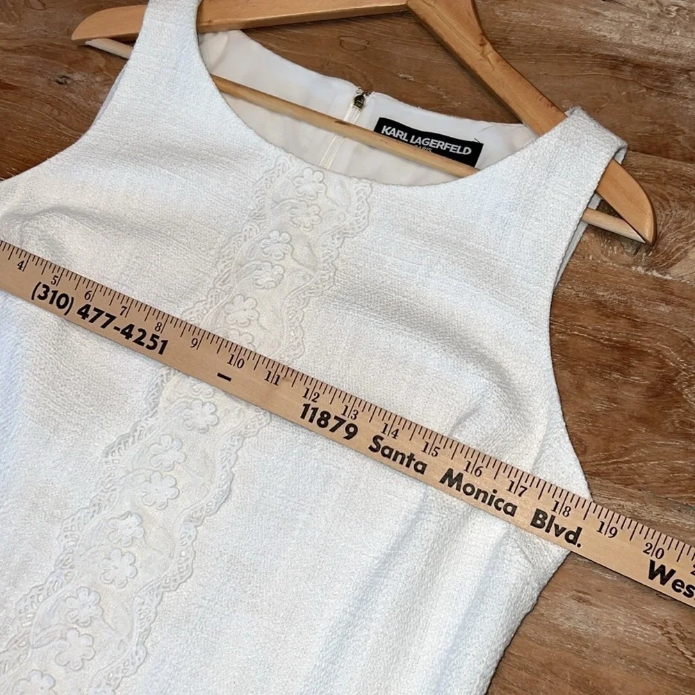 KARL LAGERFELD Paris Tweed Dress in Ivory Chanel Vibes - Picture 5 of 6